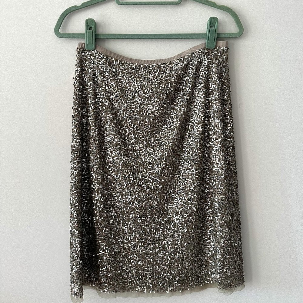 Talbots | Gold Sequin Skirt Size M